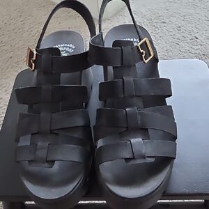 Dr. Scholl's Black Strappy Sandals